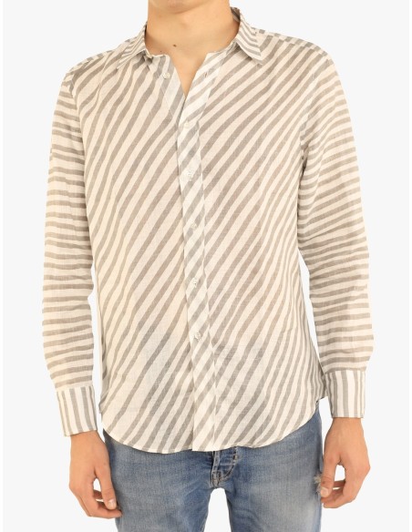 Elegant Capri Shirt Y Gray