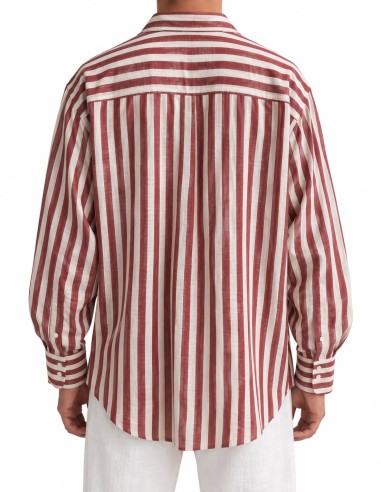 Camicia Capri Righe Bordeaux